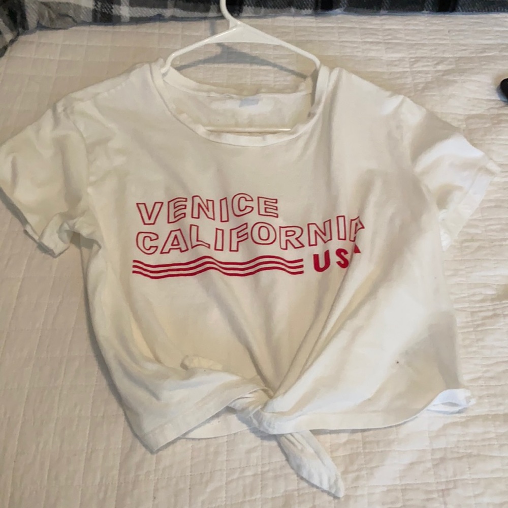 White Venice California USA crop top
